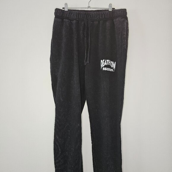 Death Row Records Men's 2XL Acid Wash Joggers Vintage Black - Picture 2 of 6